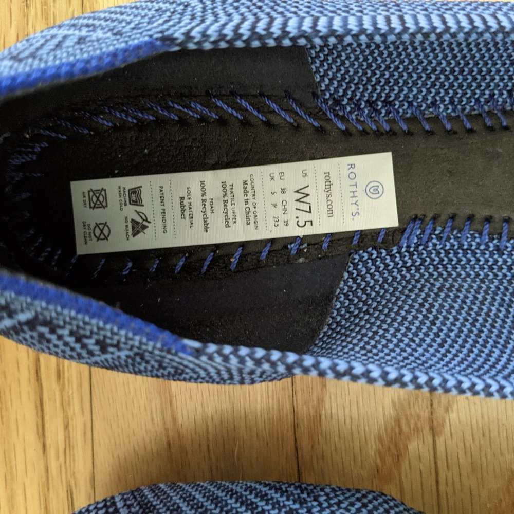 Rothy’s The Point Lapis Python Blue Size 7.5 Rare - image 7